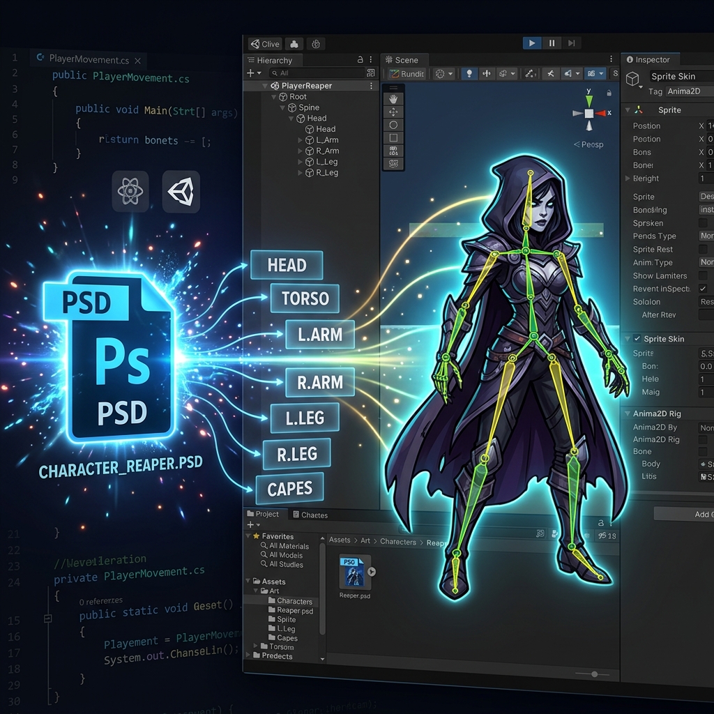 How to Use Layered PSD Characters in Unity